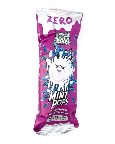 Жидкость Serial Chiller Zero - Mint Pops 27 мл ( 0 мг ) ( Мятная Жвачка )