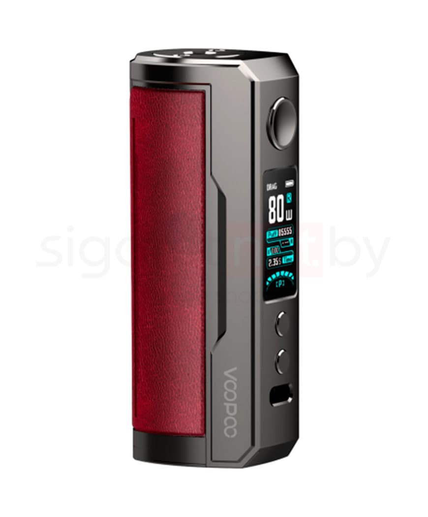 Батарейный мод VOOPOO DRAG X Plus 100W Pod Mod ( без батареи ) ( Серебристо - Красный ) Marsala