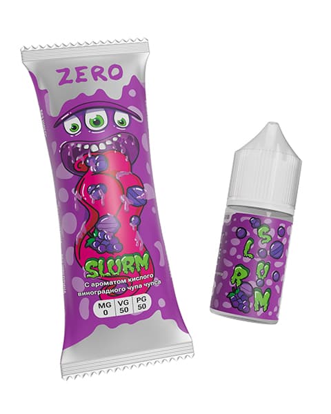 Жидкость Slurm Zero - Lolli` Grape 27 мл ( 0 мг ) ( Кислый Виноградный Чупа Чупс )