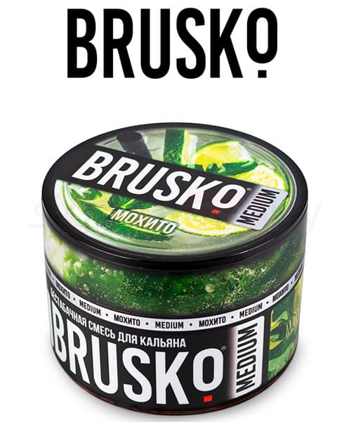 Бестабачная смесь для кальянов BRUSKO ( Мохито ) 50 г ( MEDIUM )